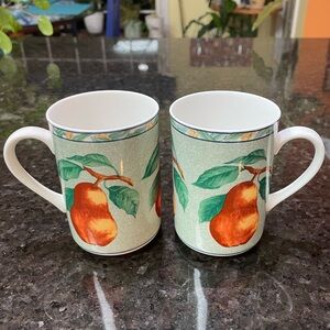Vintage Victoria & Beale L’Amour 4.25” Coffee Mugs set of two